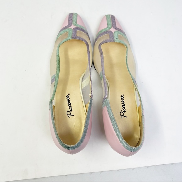 😻Picasso Pastel Color Block Heels - Picture 7 of 9